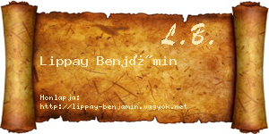 Lippay Benjámin névjegykártya